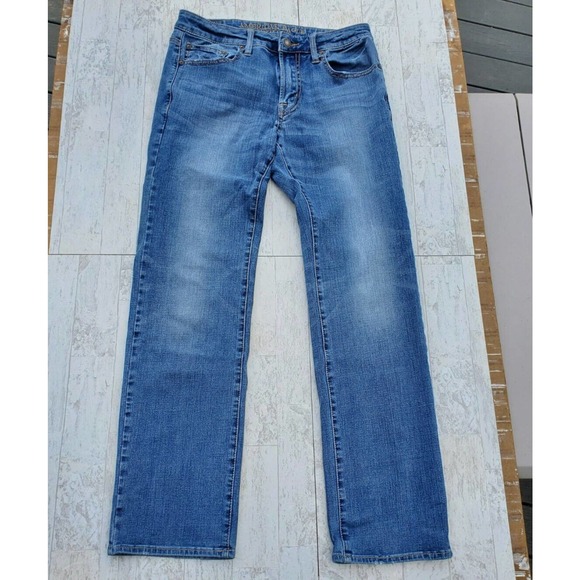American Eagle Outfitters Flex/4 360° 31x32 Original Straight Blue Jeans cotton - Picture 1 of 9